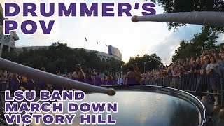 LSU Tiger Band March Down Victory Hill POV  2019 v Texas AampM [upl. by Raine]