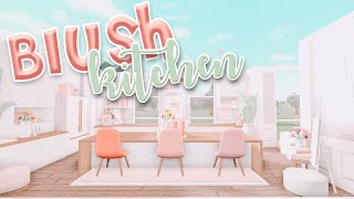 Blush Aesthetic Kitchen Speedbuild  Blush Kitchen Ideas Bloxburg  Bonnie Builds [upl. by Nies]