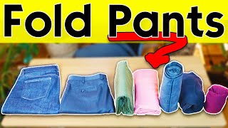 7 Clever Ways to Fold Your Pants Something for everybody [upl. by Antin724]