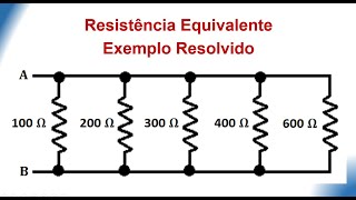 Resistência Equivalente da Associação em Paralelo com 5 Resistores [upl. by Selrahc]