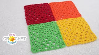 V Stitch Granny Square Crochet Pattern amp Tutorial For Beginners [upl. by Trumaine882]