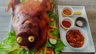 South African Street Food Pig Head  How To Cook A Delicious Whole Pork Head Boiled amp Grilled [upl. by Noillid]