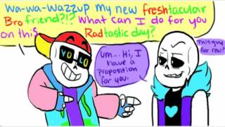 UnderLust comic dub Lust sans meet Fresh sans [upl. by Mazur787]