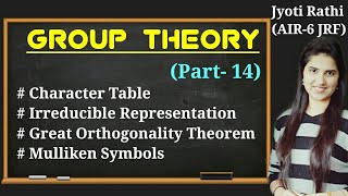 Character table Irreducible RepresentationGreat Orthogonality TheoremMilliken Symbols [upl. by Anoid]