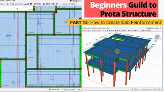 PART 13 How to Design Concrete Building in Protastructure  Slab Reinforcement [upl. by Stalder]