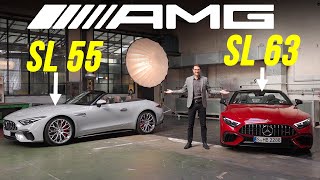 allnew 2022 Mercedes SL Premiere 😮 MercedesAMG SL 63 vs SL 55 [upl. by Ecyarg]