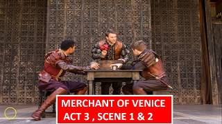 Merchant of Venice  Act 3  Scene 1 amp 2 [upl. by Mogerly305]