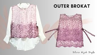 Cara Membuat Pola Outer Brokat  Outer Brokat Kondangan [upl. by Cynthea]