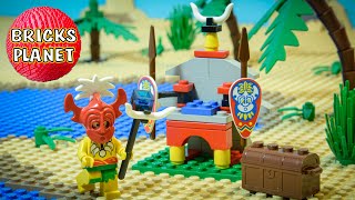 LEGO Pirates 6236 King Kahuka Islanders  Stop Motion Review [upl. by Justicz]