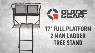 Guide Gear 17 Full Platform 2 Man Ladder Tree Stand [upl. by Aivatra]