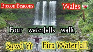 Four waterfalls walkBrecon beacons national parkSgwd yr Eira south wales [upl. by Aridatha]