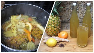 Refreshing Spiced Pineapple Skin Juice Recipe [upl. by Herrod315]