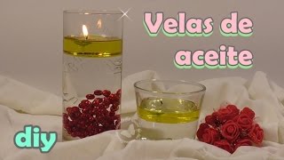 Cómo hacer velas de aceite y agua [upl. by Airotcivairam97]