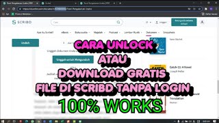 Cara mendownload file di Scribd [upl. by Rento165]