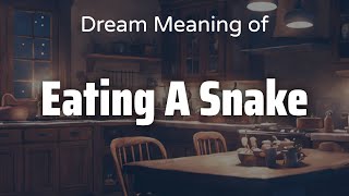 Eating A Snake Dream Meaning amp Symbolism  Interpretation Psychology [upl. by Eita175]