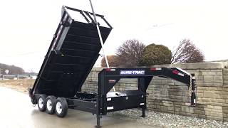 Sure Trac 7x16 Gooseneck Low Profile Hydraulic Dump Trailer 21000 ST8216TLDDGN210 [upl. by Eenyaj]