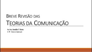 Breve revisão das TEORIAS DA COMUNICAÇÃO [upl. by Syah]