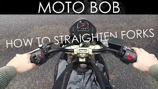 Motorcycle Fork amp Handlebar Alignment How To Straighten [upl. by Royd358]