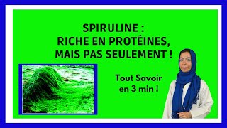 SPIRULINE  Bienfaits Utilisations Contreindications en 3 min [upl. by Leihcar]