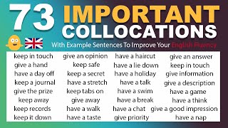 Learn 73 Important Collocations in English used in Daily Conversations [upl. by Fatma239]