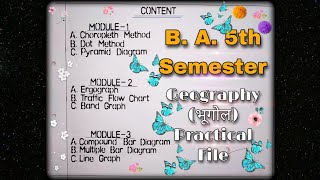 BA SEMESTER 5 GEOGRAPHY PRACTICAL FILE 📒  BBMKU [upl. by Ati]