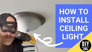 ️🔥 How to Install FlushMount Ceiling Light➔ StepbyStep Instructions Easy DIY Job [upl. by Eniamaj]