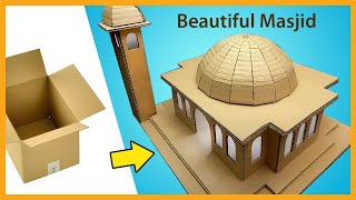 Step by Step Masjid dari Kardus Cardboard [upl. by Linette648]