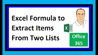 Excel Formula to Extract Items from Two Lists  Excel Magic Trick 1597 Is Item NOT in List [upl. by Annayr955]