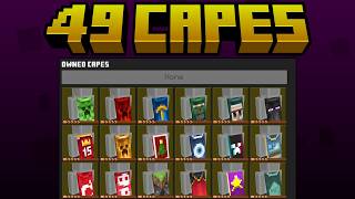 49 Custom Capes  2024 Minecraft Capes  Minecon Capes  Minecraft Bedrock Edition PC  iOS [upl. by Edijabab]