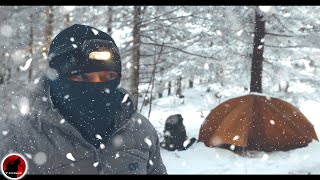 Direct Hit  Heavy Snow Camping in the Mountains of NC  Winter Storm Warning [upl. by Nelhsa214]