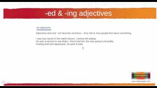 197 ed ing Adjectives [upl. by Adina]