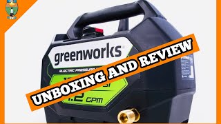 GREENWORKS 1700 PSI PRESSURE WASHER UNBOXING amp REVIEW [upl. by Lleznod]