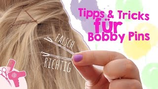 Haarnadeln richtig stecken I Bobby Pins benutzen I Bobby Pins Hairstyles [upl. by Aken894]