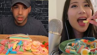 ASMR GUMMY CANDY MUKBANG  Collab With HAILEE ASMR  Story Time Interesting Part Time Jobs [upl. by Ameer85]