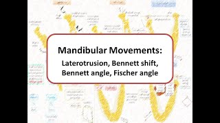 Lateral movements of the mandible Laterotrusion Bennett movement Bennett angle Fischer angle [upl. by Sivla]