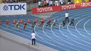 100m men heats heat 2 IAAF World Championships Daegu 2011 [upl. by Persian454]