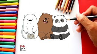 Cómo dibujar a Los Osos ESCANDALOSOS  How to draw We Bare Bears [upl. by Annig721]