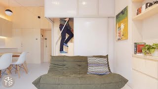 NEVER TOO SMALL  29m2318sqf  Boho Japanese Micro London Apartment [upl. by Lehcem]