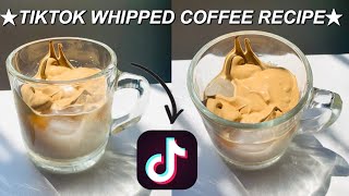 How To Make the TikTok Whipped Coffee 3 ingredient recipe  Dalgona Coffee Recipe  Paola Espinoza [upl. by Kloman]