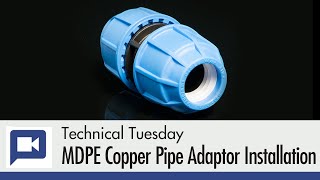 MDPE Copper Pipe Adaptor installation [upl. by Janet]