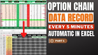 option chain data record automatic in excel every 5 minutes Part 1 [upl. by Calli]