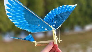 How to Make a Flying Bird Ornithopter  Amazing Toy [upl. by Sherburn637]