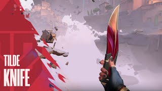 TILDE KNIFE SKIN TILDE DAGGER GAMEPLAY  VALORANT BATTLE PASS KNIFE [upl. by Mani]