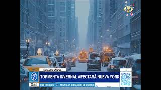 Advierten tormenta invernal en Nueva York [upl. by Borek]