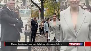 Duygu Özaslan defileye külotla katıldı İşte o görüntüler [upl. by Baynebridge532]