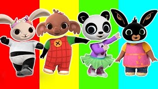 BING BUNNY Finger Family Nursery Rhymes Learn Colours and Toy Surprises [upl. by Kinny]