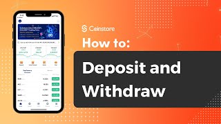 Coinstore Deposit and Withdraw Tutorial [upl. by Merle]