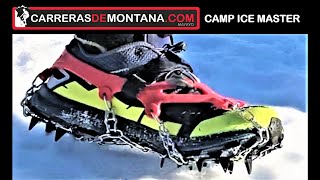 Crampones Trail Running y trekking Camp Ice Máster Análisis y cómo ponerlosquitarlos por Mayayo [upl. by Fairweather]