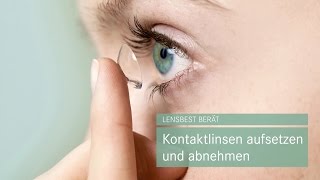 Kontaktlinsen einsetzen und rausnehmen  Tipps von Lensbest [upl. by Quenna]