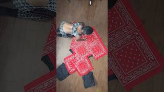 I covered a quilted jacket in bandanas DIY rework Rework bandana sewing seamstress fashion [upl. by Ikkaj]